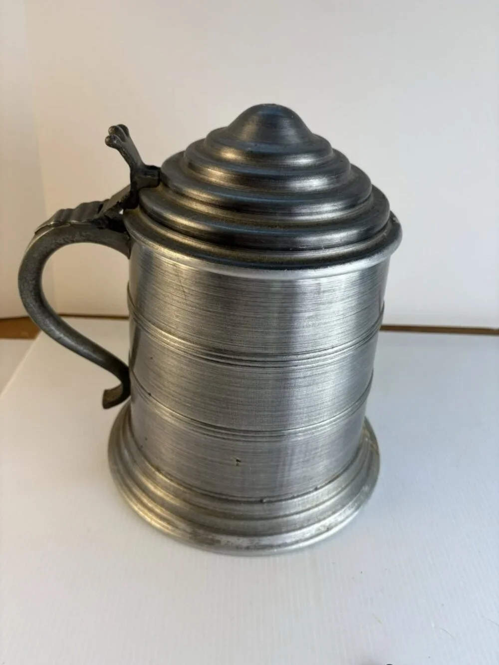 Vintage Pewtertone Pewter Aluminum Alloy Tankard Beer Stein Ice Bucket MCM